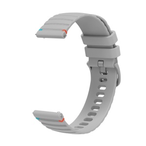 Curea silicon compatibil Huawei GT 4 , 46mm, latime curea 22mm, gri, eR D L - Img 2