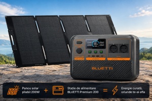 Generator Solar Portabil BLUETTI Premium 200 V2 + PV200 – 2700W, 2073.6Wh, Panou Solar 200W Inclus - Img 2