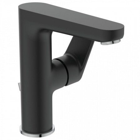 BATERIE PENTRU LAVOAR, IDEAL STANDARD, NEGRU MAT, H155 CU PIPA INALTA CU VENTIL METALIC