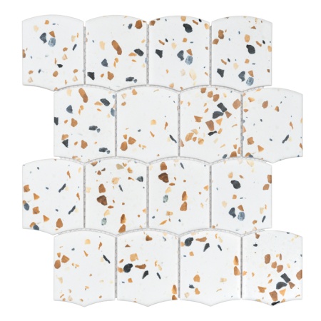 Mozaic Arcado Terrazzo Matt, 25.6x29.2, DUNIN, 6mm, mat, calibrat