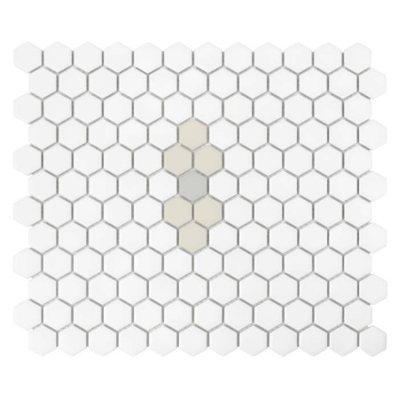 Mozaic Mini Hexagon Beetle matt, 26x30 cm, DUNIN, 6 mm, mat