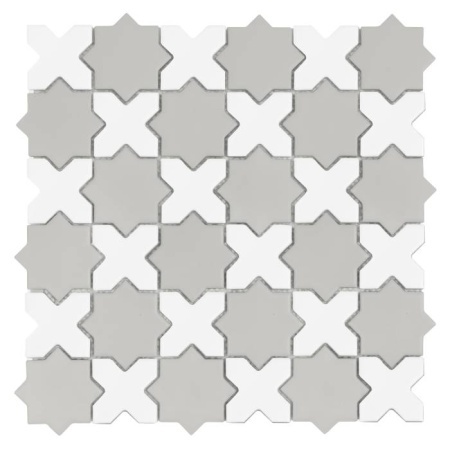 Mozaic Star&Cross Ash Mix matt, 30,2x30,2 cm, DUNIN, 6 mm, mat