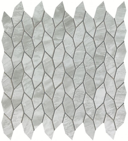 Marvel Stone Bardiglio Grey Twist Mosaic 30,5x30,5