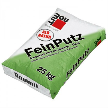 Baumit FeinPutz PERLA INTERIOR- Tencuiala fina alba de interior (Tinci) 40 Kg, 25kg