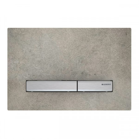 Clapeta de actionare Geberit Sigma 50 aspect beton, butoane crom
