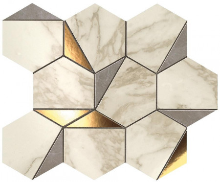 Marvel Edge Gold Hex Gris-Calacatta Atlas Concorde