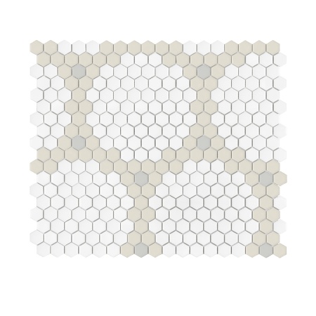 Mozaic Hexagon Garland Cotton matt, 45,1x39,1 cm, DUNIN, 6 mm, mat
