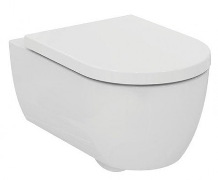 Set vas WC suspendat Ideal Standard Blend Curve, Aquablade, alb si capac softclose