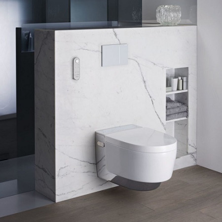 Vas wc suspendat Geberit Aquaclean Mera Comfort alb alpin cu functie de bideu electric