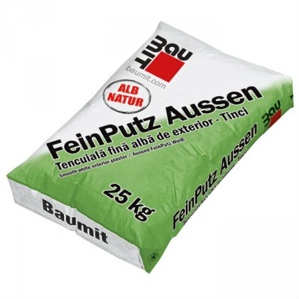 Baumit FeinPutz Aussen PERLA EXTERIOR- Tencuiala fina alba de exterior (Tinci) 40 Kg. 25 kg