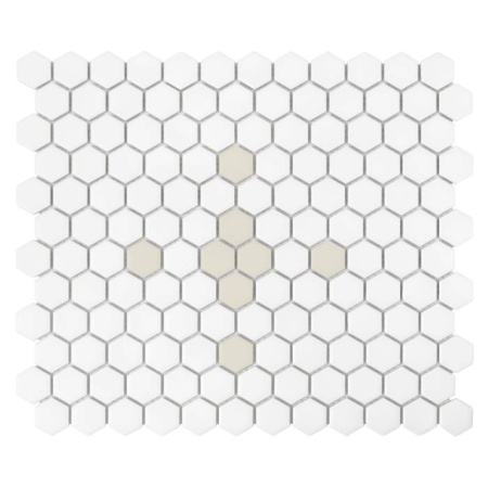 Mozaic Mini Hexagon Cleo matt, 26x30 cm, DUNIN, 6 mm, mat