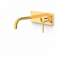 Baterie lavoar, pe perete, Study Exclusive, aur 24K gold, Tres Griferia
