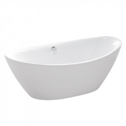 Cada freestanding din acryl, Arezzo White Matt, 180x87, Wellis - Img 2