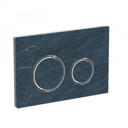 Clapeta actionare Geberit Sigma21 Ardezie Mustang, inele design crom - Img 2