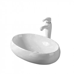 Lavoar pe blat Fluminia, Lheea, alb, 58.5 x 40 cm - Img 1