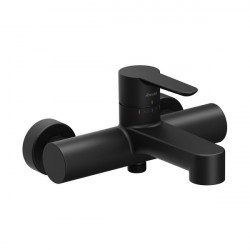 Baterie de perete pentru căzi cu divertor, Puri black, negru mat, Ravak