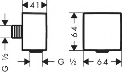 Conector dus Hansgrohe FixFit Square - Img 7