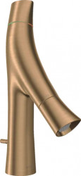 Hansgrohe Axor Starck Organic 80 Baterie lavoar dubla comanda cu ventil pop-up bronz periat