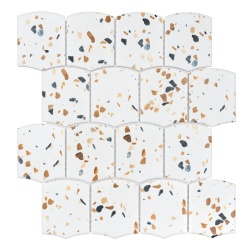 Mozaic Arcado Terrazzo Matt, 25.6x29.2, DUNIN, 6mm, mat, calibrat