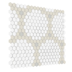 Mozaic Hexagon Garland Cotton matt, 45,1x39,1 cm, DUNIN, 6 mm, mat - Img 3