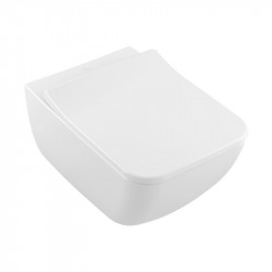 Set vas wc suspendat Villeroy & Boch, Legato, direct flush, cu capac soft close, quick release, alb - Img 1