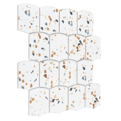 Mozaic Arcado Terrazzo Matt, 25.6x29.2, DUNIN, 6mm, mat, calibrat - Img 2