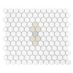 Mozaic Mini Hexagon Beetle matt, 26x30 cm, DUNIN, 6 mm, mat - Img 1