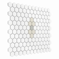 Mozaic Mini Hexagon Beetle matt, 26x30 cm, DUNIN, 6 mm, mat - Img 3