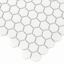 Mozaic Mini Hexagon White matt, 26x30 cm, DUNIN, 6 mm, mat - Img 3
