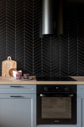 Mozaic Royal Chevron Black matt, 31,8x22,4 cm, DUNIN, mat - Img 3