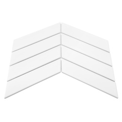 Mozaic Royal Chevron White matt, 31,8x22,4 cm, DUNIN, 7 mm, mat - Img 4
