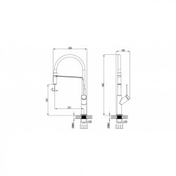 Baterie bucatarie Wellis Fizz cu pipa flexibila - Img 2