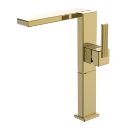 Baterie lavoar inalta Aurum Wellis - Auriu Lucios