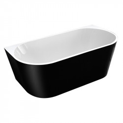 Cada freestanding din acryl, Calabria Black, 170x80, Wellis