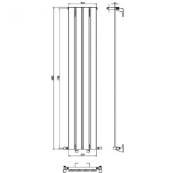 Calorifer baie Karag Marcello 1800, 91x310x1800 mm - Img 3