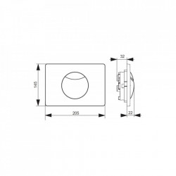 Clapeta actionare Villeroy&Boch ViConnect crom lucios - Img 2
