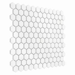 Mozaic Mini Hexagon White matt, 26x30 cm, DUNIN, 6 mm, mat - Img 4