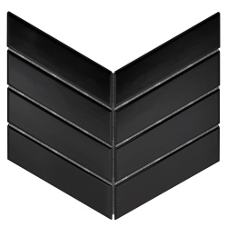 Mozaic Royal Chevron Black matt, 31,8x22,4 cm, DUNIN, mat - Img 1