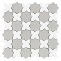 Mozaic Star&Cross Ash Mix matt, 30,2x30,2 cm, DUNIN, 6 mm, mat - Img 1