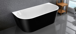 Cada freestanding din acryl, Calabria Black, 170x80, Wellis - Img 2