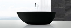 Cada freestanding din compozit, Soul Black Matt, 167,5x85, Wellis - Img 2