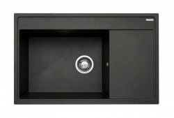 Chiuveta granit Pyramis CAMEA 79x50 1B 1D Black - Img 1