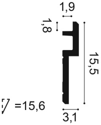 Cornisa C395 Steps, Orac Decor, L 200 x H 15.5 x W 3.1 cm - Img 7