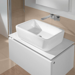 Lavoar pe blat Villeroy & Boch, Architectura, dreptunghiular, 60 cm, alb alpin - Img 4