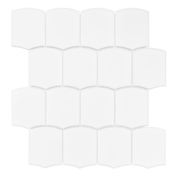 Mozaic Arcado White Matt, 25.6x29.2, DUNIN, 6mm, mat, calibrat