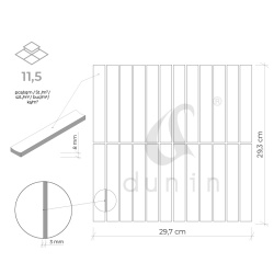 Mozaic Kitkat Grey, 29,7x29,3 cm, DUNIN, 8 mm, lucios - Img 4