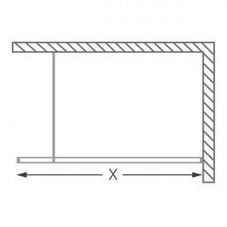 Paravan de dus tip Walk-in Roth EI TWF sticla securizata 6 mm, brat de sustinere 120 cm - Img 2
