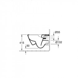 Set vas suspendat WC Villeroy & Boch, Subway 2.0, direct flush, cu capac slim, soft close, alb - Img 3