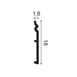 SX206 CONTOUR, Orac Decor, L: 200 x H: 18 x W: 1,8 - Img 2