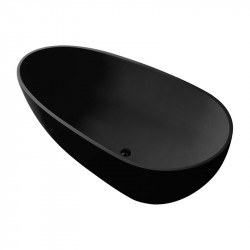 Cada freestanding din compozit, Soul Black Matt, 167,5x85, Wellis